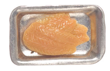 Dollhouse Miniature Salmon Filet, 2 Trays